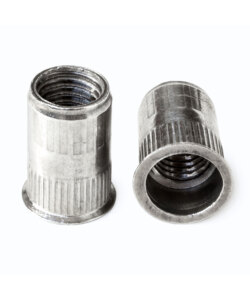 Round blind rivet nuts open-end reduced head-short type
