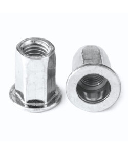 Hexagonal blind rivet nuts open-end cylindrical head - short type
