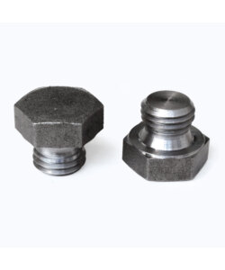 Hexagon head screw plugs with collar with cylindrical fine pitch thread long stud end DIN 7604/C